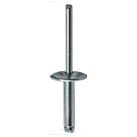 6-6 (3/16") Large Flange Blind Rivet / .251-.375" Grip / Steel/Steel