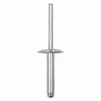 6-8 (3/16") Large Flange Blind Rivet / .376-.500" Grip / Aluminum/Aluminum