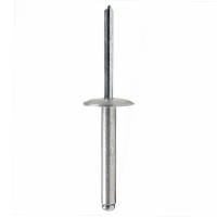 5-4 (5/32") Large Flange Blind Rivet / .188-.250" Grip / Aluminum/Steel