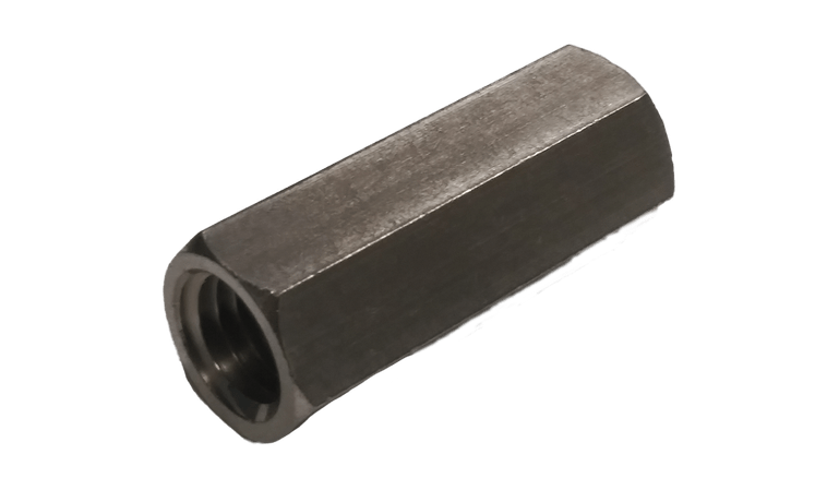 #10-32 X 3/4" (3/8" AF) Hex Coupling Nuts / 18-8 Stainless Steel / Passivated
