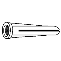 #10-12 x 1" Plastic Anchor (Conical Lip) / Low Carbon Steel / Plain / Red