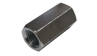 1/2"-20 X 1 1/4" (5/8" AF) Hex Coupling Nuts / Low Carbon Steel / Zinc