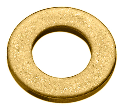 #4 NARROW Flat Washer / Brass / Plain