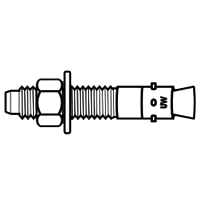 1/2"-13 x 2 3/4" Wedge Anchor (Mechanical) / Low Carbon Steel / Hot Dip Galvanized