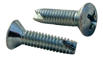 #10-24 x 1" Type 23 Thread Cutting Screws / Phillips / Oval Head / Low Carbon Steel / Zinc / Made in USA