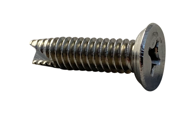 #10-24 x 3/4" Type 23 Thread Cutting Screws / Phillips / Flat Undercut Head / 18-8 Stainless Steel / Passivated
