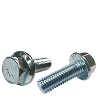 1/2"-13 x 3" Hex Serrated Flange Screw, Full Thread / Grade 5 Steel / Zinc CR+3
