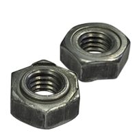 M6-1.00 Hex Weld Nut / 3 Projections / Low Carbon Steel / Plain / DIN 929
