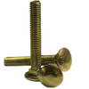 5/8"-11 x 2" Carriage Bolt / Grade A Steel / Zinc Yellow / ASTM A307 Grade A; ASME B18.5
