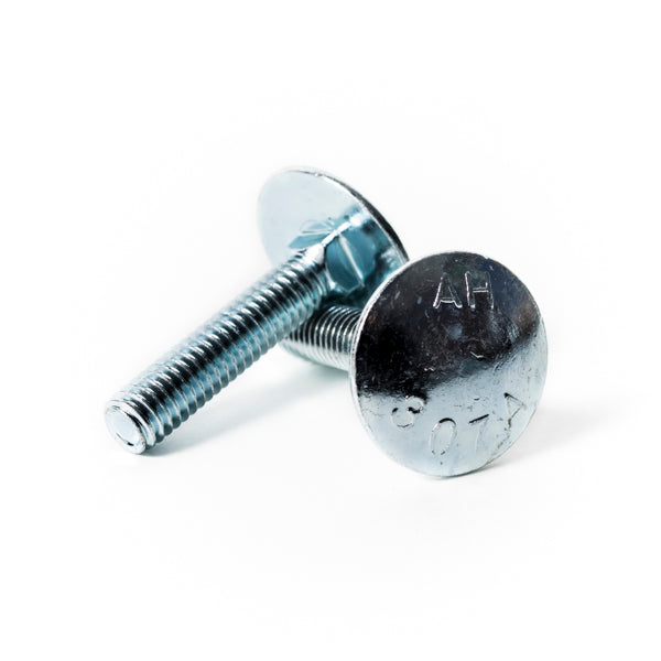3/8"-16 x 2 1/2" Step Bolt, Full Thread / Grade A Steel / Zinc