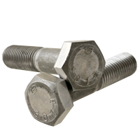 1 1/8"-7 x 6" Heavy Hex Bolt, Partial Thread / A307 Steel / Plain