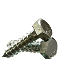 1/4"-10 x 2" Hex Lag Screw / Low Carbon Steel / Zinc