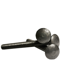 7/16"-14 x 2 1/2" Carriage Bolt, Full Thread / A307 Steel / Plain