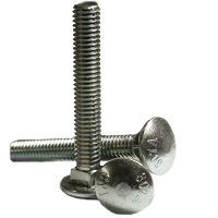 7/16"-14 x 3" Carriage Bolt, Full Thread / Grade A Steel / Zinc