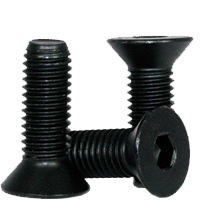 M2.5-0.45 x 20mm Flat Head Socket Cap Screws / Class 10.9 / Alloy Steel / Black Oxide