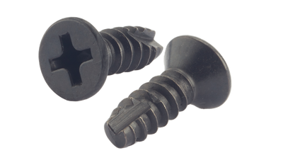 #6 x 1/2" Type 25 Thread Cutting Screws / Phillips / Flat Head / Low Carbon Steel / Black Oxide