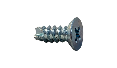 #10 x 3/8" Type 25 Thread Cutting Screws / Phillips / Flat Undercut Head / Low Carbon Steel / Zinc