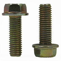 M8-1.25 x 16 MM Hex Flange Bolt, Full Thread / Class 10.9 Steel / Zinc Yellow Bake