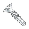 #12-24 x 2 1/2" Drill Point #4 Phillips Flat Head Self-Drilling Screws / Low Carbon Steel / Zinc / ASME B18.6.4