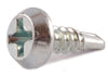 #7 x 7/16" Drill Point #2 Phillips Hex Washer Head Self-Drilling Screws / Low Carbon Steel / Zinc / ASME B18.6.4