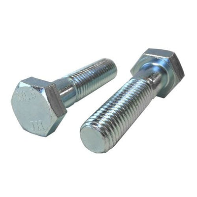 M8-1.25 x 90mm Hex Cap Screws, Partial Thread / Class 10.9 Steel / Zinc Bake