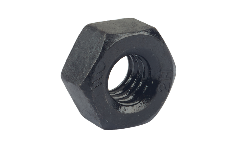 3/8-16 Heavy Hex Nuts / A194 Grade 2H / Plain / Imported