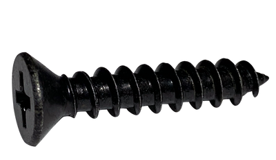 #5 x 5/16" Type AB Phillips Flat Head Self-Tapping Screws, Full Thread / Low Carbon Steel / Black Oxide