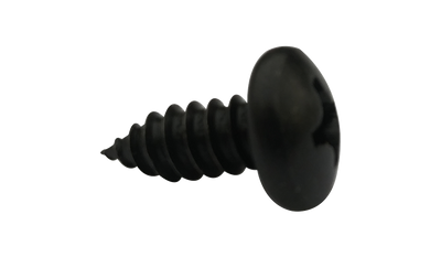 #12 x 5/8" Type AB Phillips Pan Head Self-Tapping Screws, Full Thread / Low Carbon Steel / Zinc Black