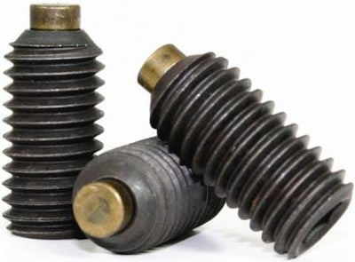 #10-24 x 3/4" Cup Point Socket Set Screws / Alloy Brass / Plain