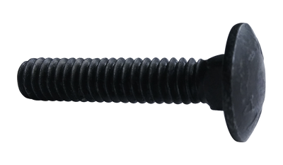 #10-24 x 1 1/4" Carriage Bolts / Full Thread / Low Carbon Steel / Black Oxide