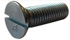 7/8"-9 x 2 1/4" Slotted Flat Head Machine Screws / Low Carbon Steel / Grade 2 / Plain / SAE J429 Grade 2