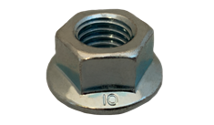 M12-1.75 Hex Flange Nuts / Non-Serrated / Class 10 / Zinc / DIN6923