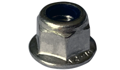 M6-1.0 Flange Style Nylon Insert Locknuts / 18-8 Stainless Steel (A2) / DIN6926