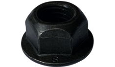 M12-1.75 Toplock Hex Flange Nuts / Non-Serrated / Class 10 / Black Phos & Oil / DIN6927