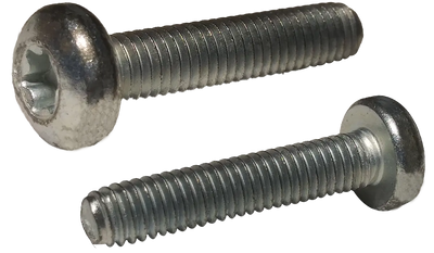 M6-1.0 x 25 mm Trilobe Thread Forming Screws for Metal / Torx/Six-Lobe / Pan Head / Low Carbon Steel / Zinc / DIN 7500C