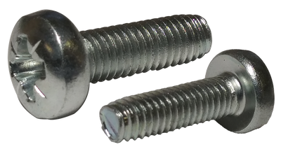 M3-0.5 x 5 mm Trilobe Thread Forming Screws for Metal / Pozi / Pan Head / Low Carbon Steel / Zinc / DIN 7500C