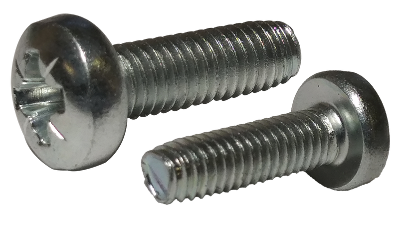 M6-1.0 x 16 mm Trilobe Thread Forming Screws for Metal / Pozi / Pan Head / Steel / Zinc / DIN7500C