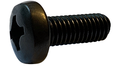 M5-0.8 x 50 mm Machine Screws / Phillips / Pan Head / Steel / Black Oxide / DIN7985A
