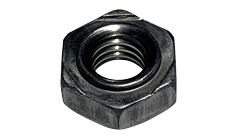 M5-0.8 Hex Weld Nuts / 3 Projections & Center Pilot Ring / Steel / Plain / DIN929