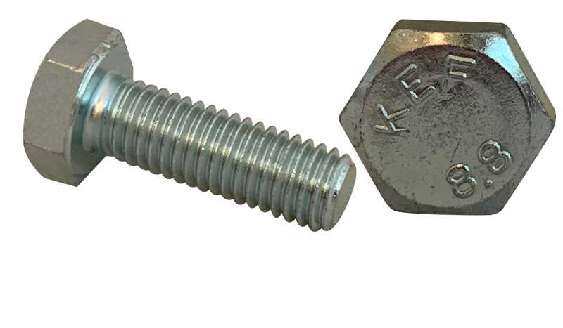 M16-2.0 x 45 mm Hex Cap Screws / Grade 8.8 / Zinc / Full Thread / DIN933