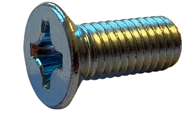 M4-0.7 x 10mm Phillips Flat Head Machine Screws, Full Thread / Low Carbon Steel / Zinc / DIN 965