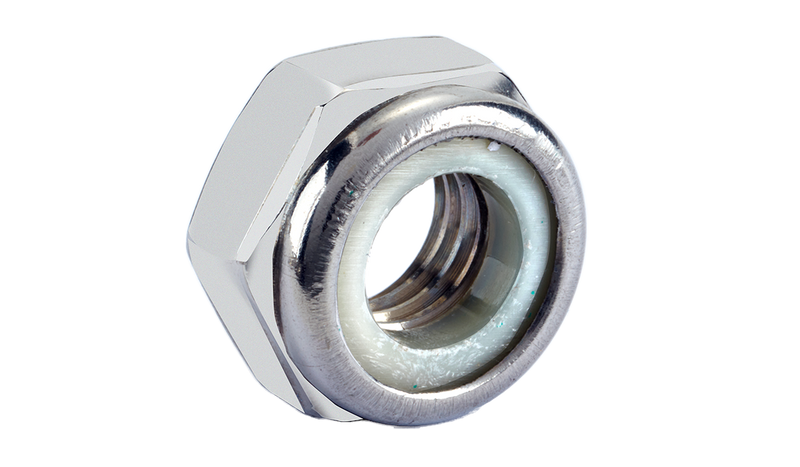 M16-2.0 Nylon Insert Locknuts / 18-8 Stainless Steel / DIN985
