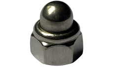 M6-1.0 Nylon Insert Domed Cap Locknuts / 18-8 Stainless Steel (A2) / DIN 986