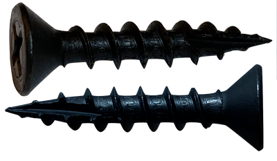 #5 x 5/8" Deep Thread Wood Screws / Phillips / Flat Head / Low Carbon Steel / Black Oxide / Type 17 Pt / No Nibs