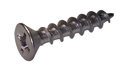 #6 x 5/8" Deep Thread Wood Screws / Phillips / Flat Head / 410 Stainless Steel / Bright / No Nibs