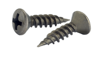 #6 x 5/8" Deep Thread Wood Screws / Phillips / Oval Head / Low Carbon Steel / Plain / Twinfast Fine Thread