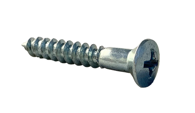 #6-18 x 3/8" Phillips Oval Wood Screw / Low Carbon Steel / Zinc
