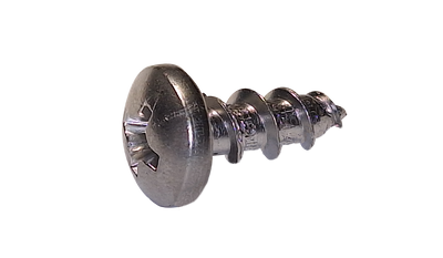 #10 x 1/2" Deep Thread Wood Screws / Phillips / Pan Head / 410 Stainless Steel / Bright