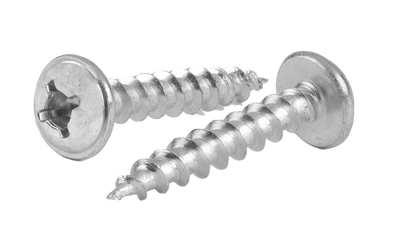 #8 x 1 3/4" Deep Thread Wood Screws / Combo (Square / Phillips) / Round Washer Head / Low Carbon Steel / Zinc