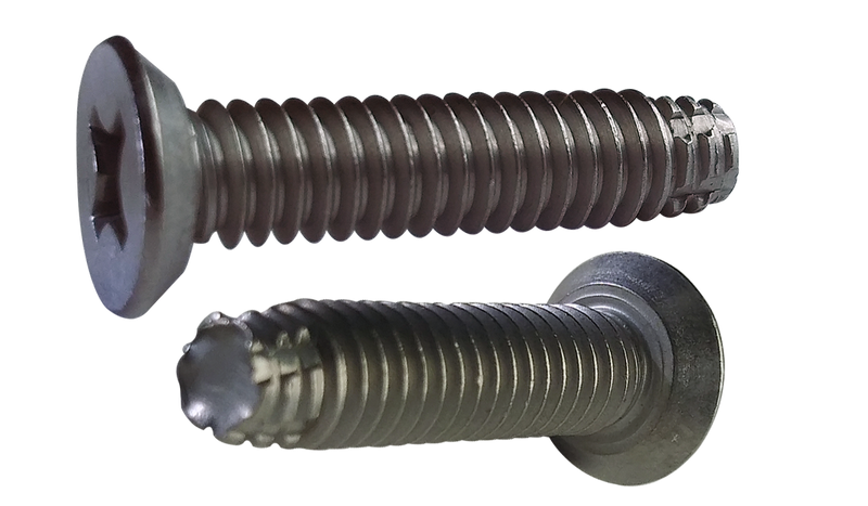 #10-24 x 1/2" Type F TCS Thread Cutting Screws / Phillips / Flat Undercut Head / 18-8 Stainless Steel